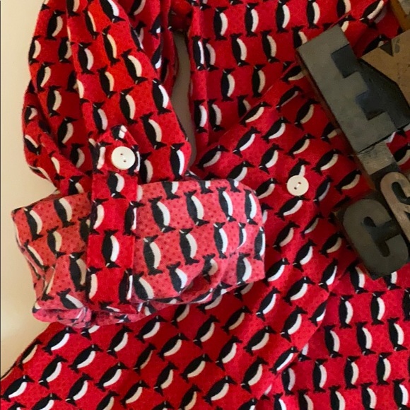 VICTORIA’S SECRET Flannel 🐧Penguin Print PJ Top ONLY - Picture 8 of 8